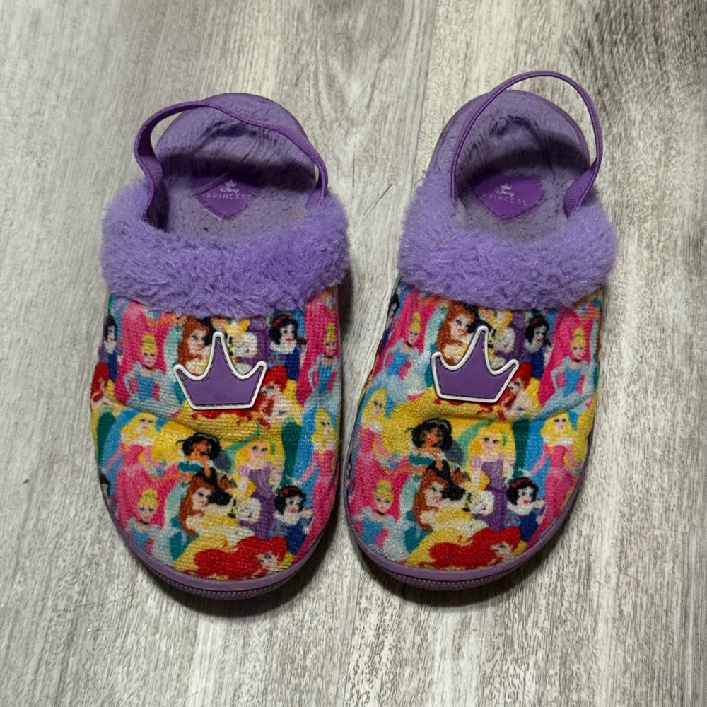 Disney Princess Toddler‎ Girls soft Slipper Shoes Size 11/12 Purple